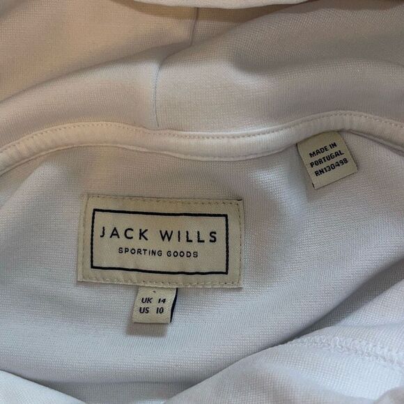 Jack Wills Sporting Goods Cropped White Hoodie‎ Size 10 Women’s - Picture 3 of 7